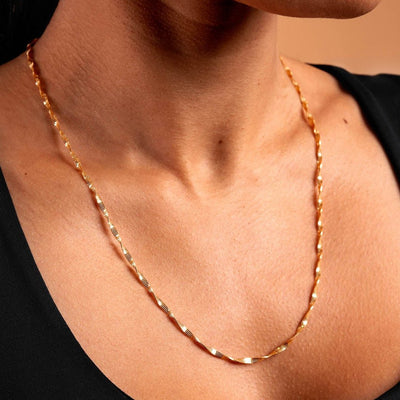 Twisted Chain Necklace - Gold 18k