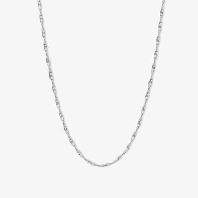 Twisted Chain Necklace - Platinum