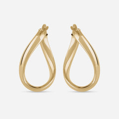 Twisted Gold Hoop Earrings - 18k