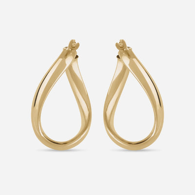 Twisted Gold Hoop Earrings - 18k