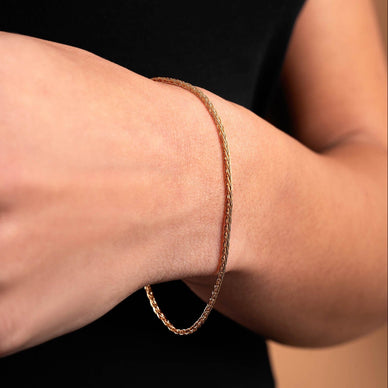 Wheat Chain Bracelet - Gold 18k