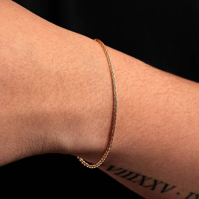 Wheat Chain Bracelet - Gold 18k