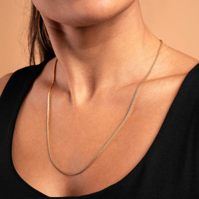 Wheat Chain Necklace - Gold 18k