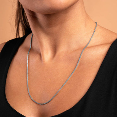 Wheat Chain Necklace - Platinum