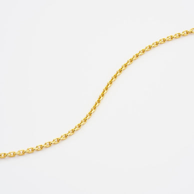 Wide Diamond Cut Cable Chain Bracelet - Gold 24k