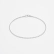 Wide Diamond Cut Cable Chain Bracelet - Platinum