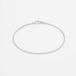 Wide diamond cut cable chain bracelet