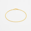 Wide Diamond Cut Cable Chain Bracelet - Gold 24k