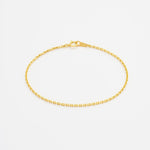 Wide diamond cut cable chain bracelet