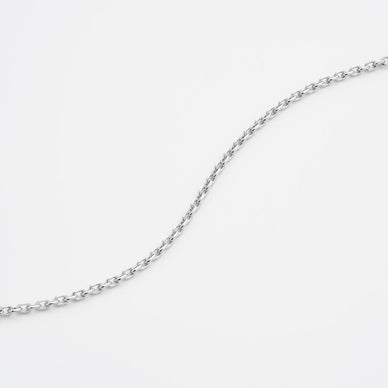 Wide Diamond Cut Cable Chain Bracelet - Platinum