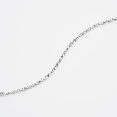 Wide Diamond Cut Cable Chain Bracelet - Platinum