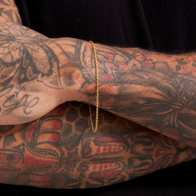 Wide Diamond Cut Cable Chain Bracelet - Gold 24k