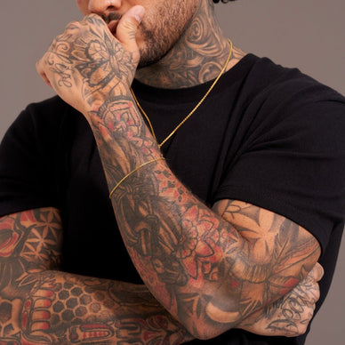 Wide Diamond Cut Cable Chain Bracelet - Gold 24k