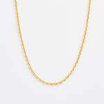 Wide diamond cut cable chain necklace