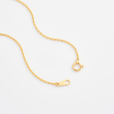 Wide Diamond Cut Cable Chain Necklace - Gold 24k