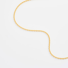 Wide Diamond Cut Cable Chain Necklace - Gold 24k