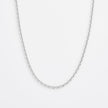 Wide Diamond Cut Cable Chain Necklace - Platinum
