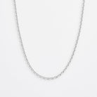 Wide diamond cut cable chain necklace