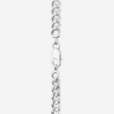 Wide Filed Curb Chain Bracelet