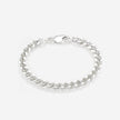 Wide Filed Curb Chain Bracelet