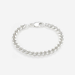 Wide Filed Curb Chain Bracelet