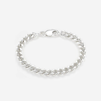 Wide Filed Curb Chain Bracelet