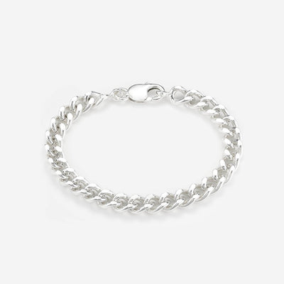 Wide Filed Curb Chain Bracelet