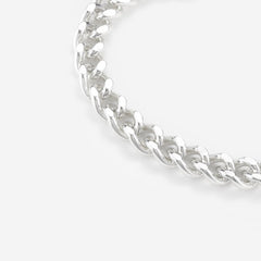 Wide Filed Curb Chain Bracelet