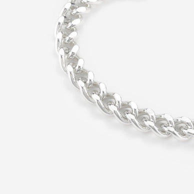 Wide Filed Curb Chain Bracelet