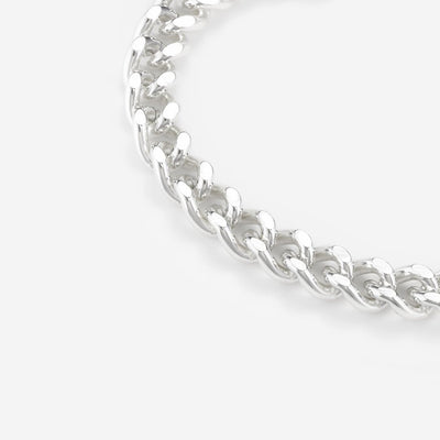 Wide Filed Curb Chain Bracelet