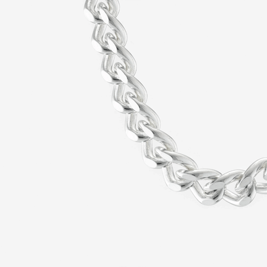 Wide Filed Curb Chain Necklace