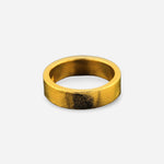 Wide flat band ring