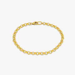 Wide Rolo Chain Bracelet - Gold 24k