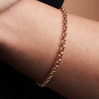 Wide Rolo Chain Bracelet - Gold 24k