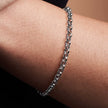 Wide Rolo Chain Bracelet - Platinum