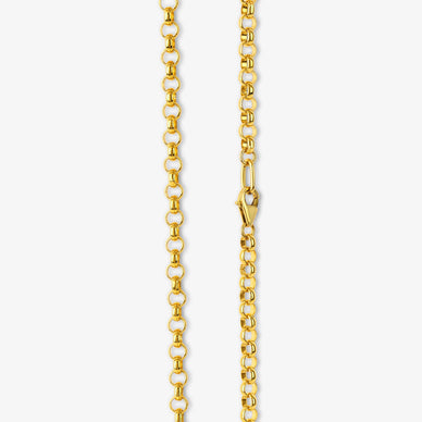 Wide Rolo Chain Necklace - Gold 24k