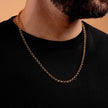 Wide Rolo Chain Necklace - Gold 24k