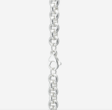 Wide Round Belcher Chain Bracelet