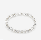 Wide round belcher chain bracelet