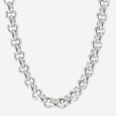 Wide Round Belcher Chain Necklace