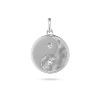 Yin Yang Pendant - Platinum