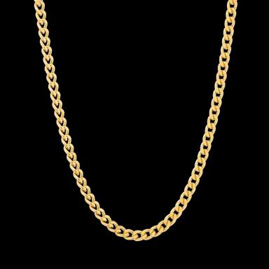 Diamond Cut Curb Chain Necklace