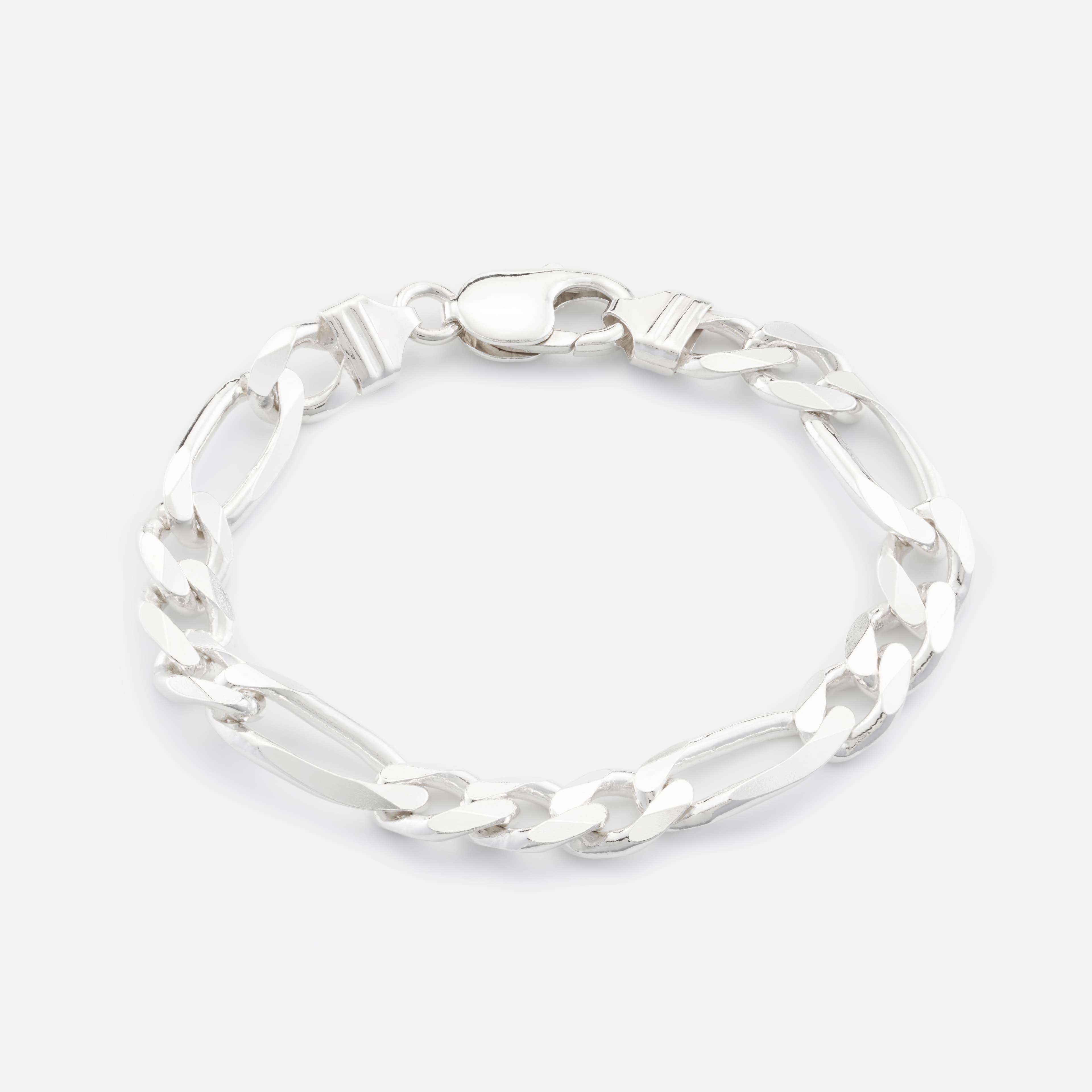 Shop Silver Bracelet Chains Figaro Chain Bracelet