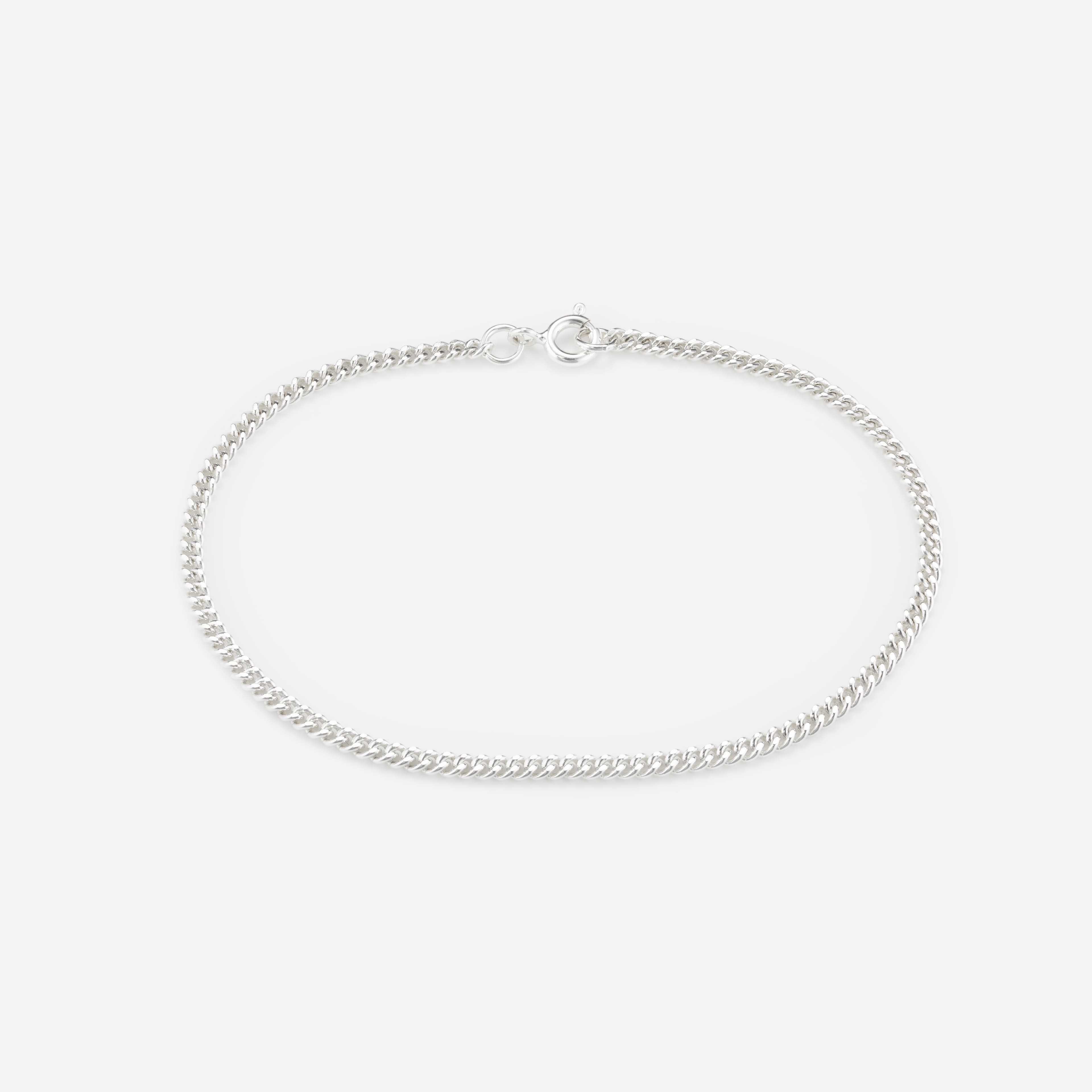 Shop Silver Bracelet Chains Baby Filed Curb Chain Bracelet