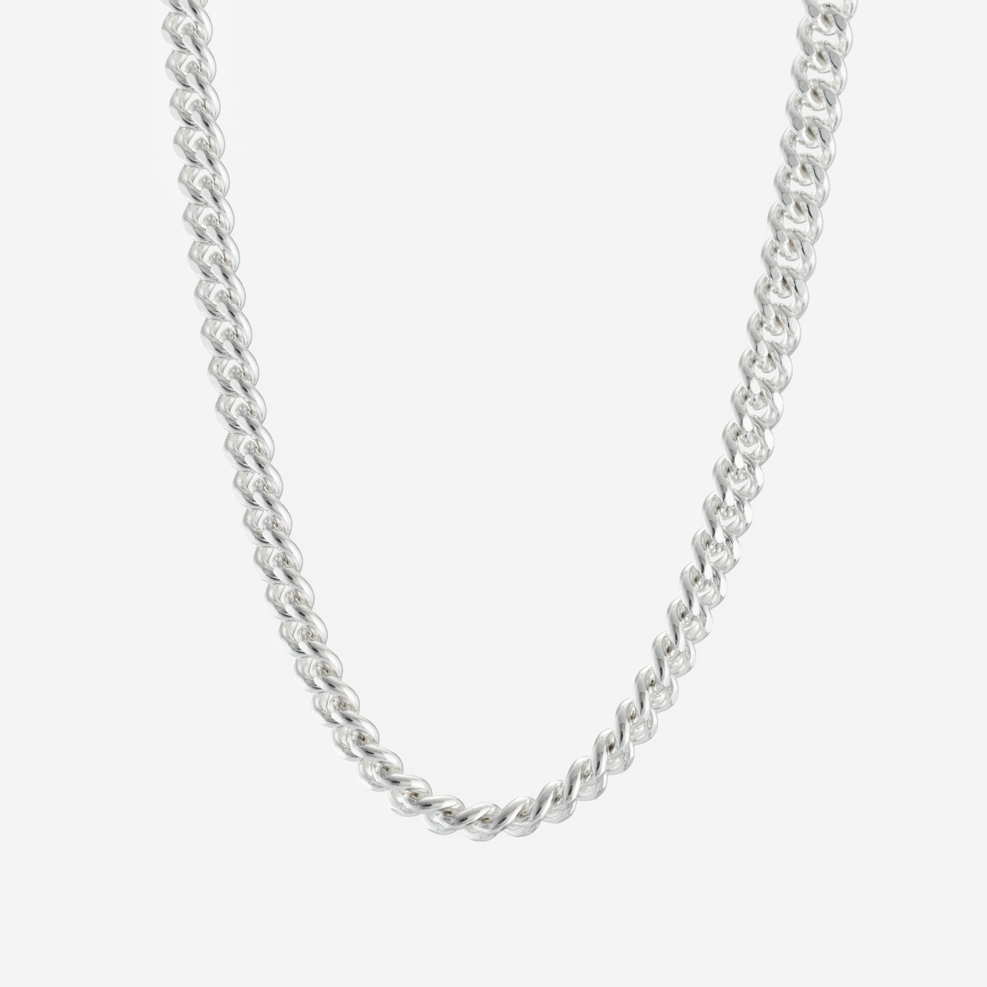 Shop Silver Necklace Chains Baby Filed Curb Chain Necklace