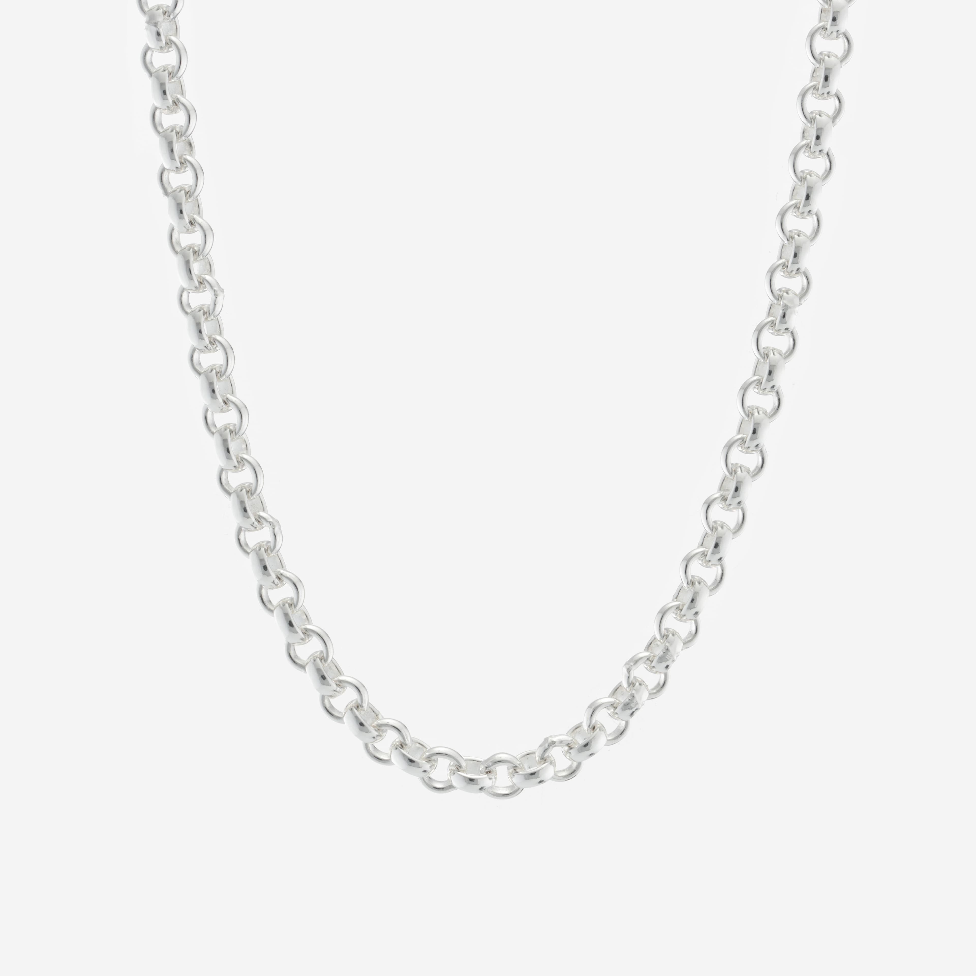 Shop Silver Necklace Chains Baby Round Belcher Chain Necklace