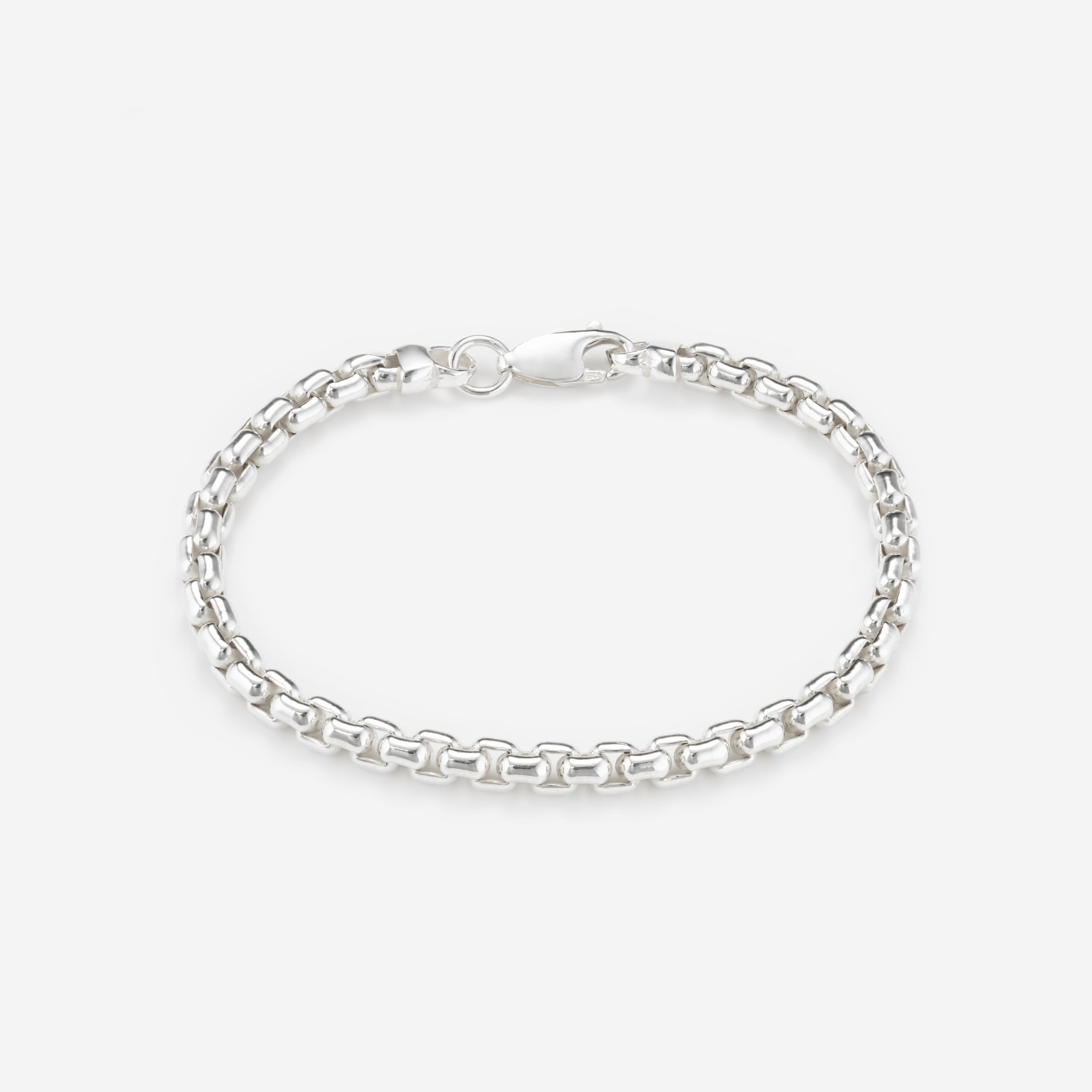 Shop Silver Bracelet Chains Box Belcher Chain Bracelet