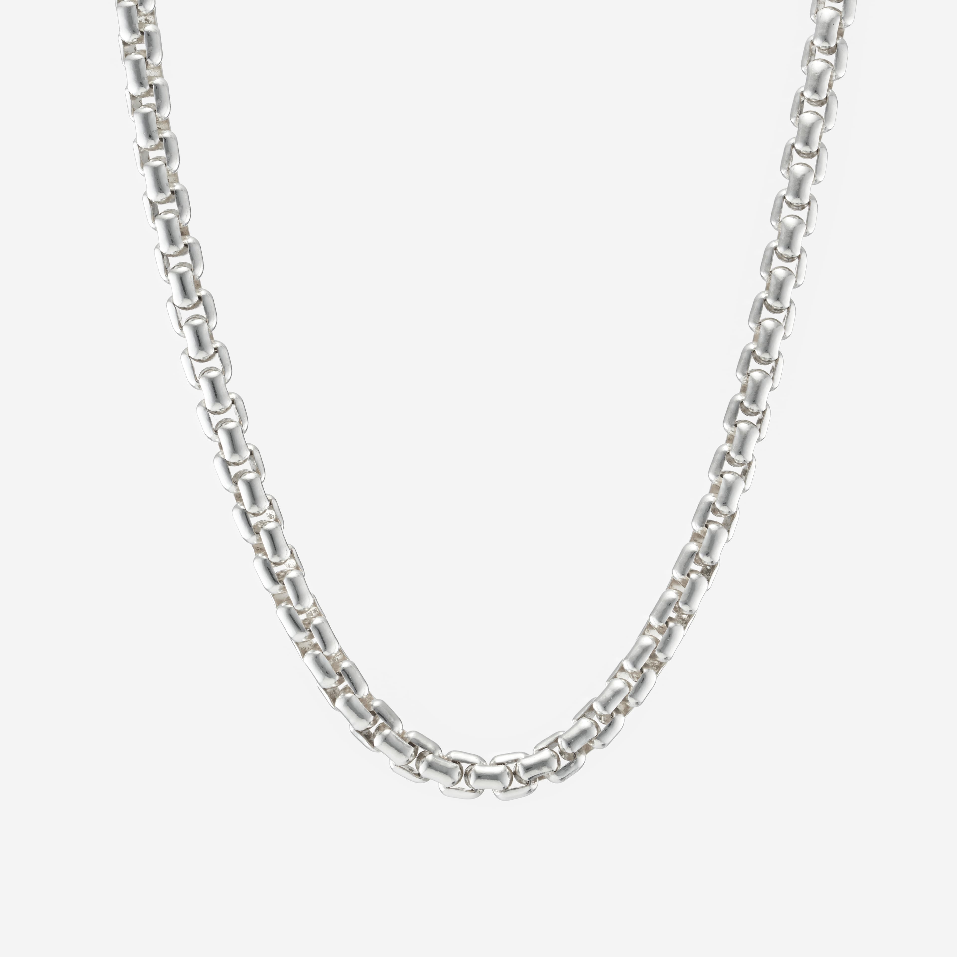 Shop Silver Necklace Chains Box Belcher Chain Necklace