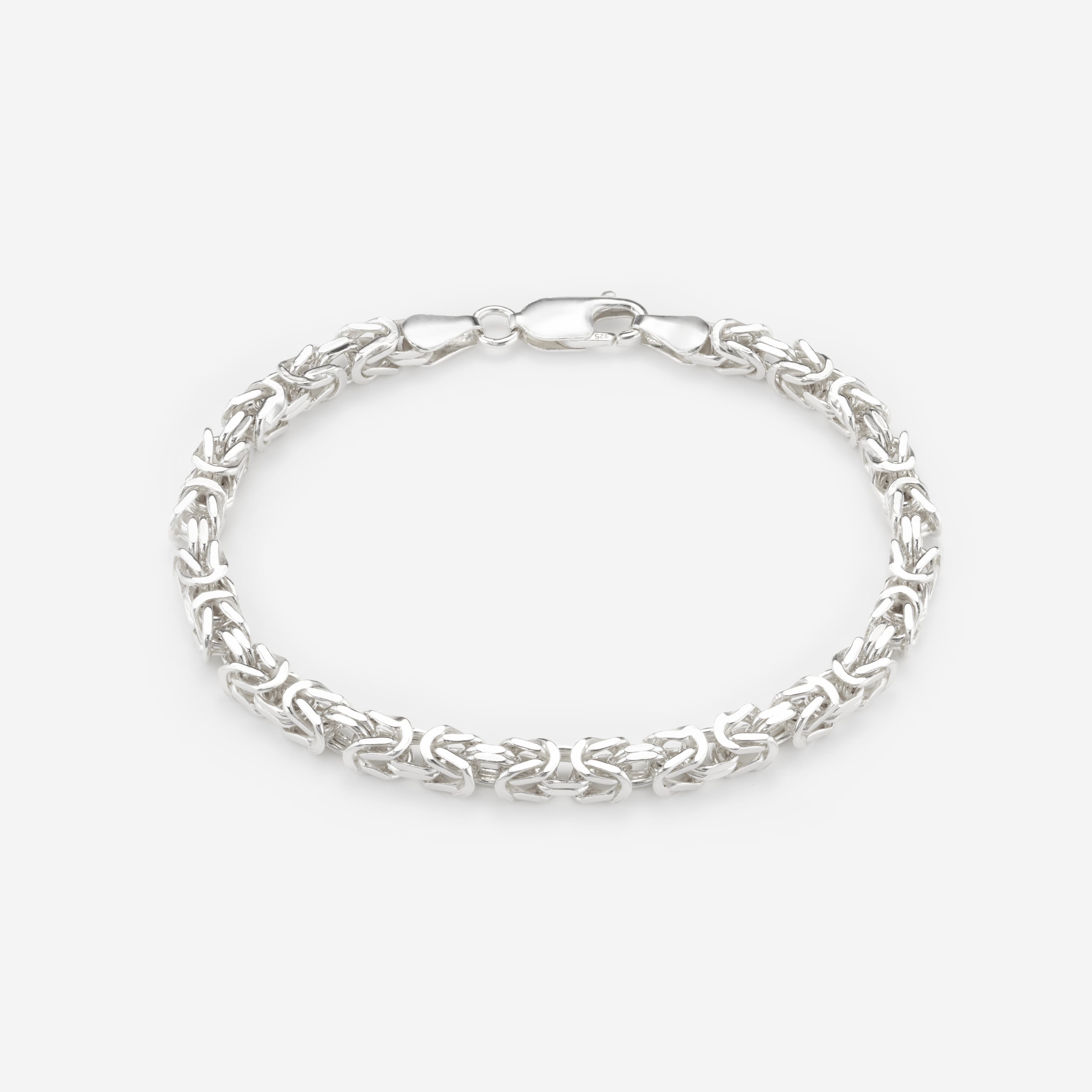 Shop Silver Bracelet Chains Byzantine Chain Bracelet