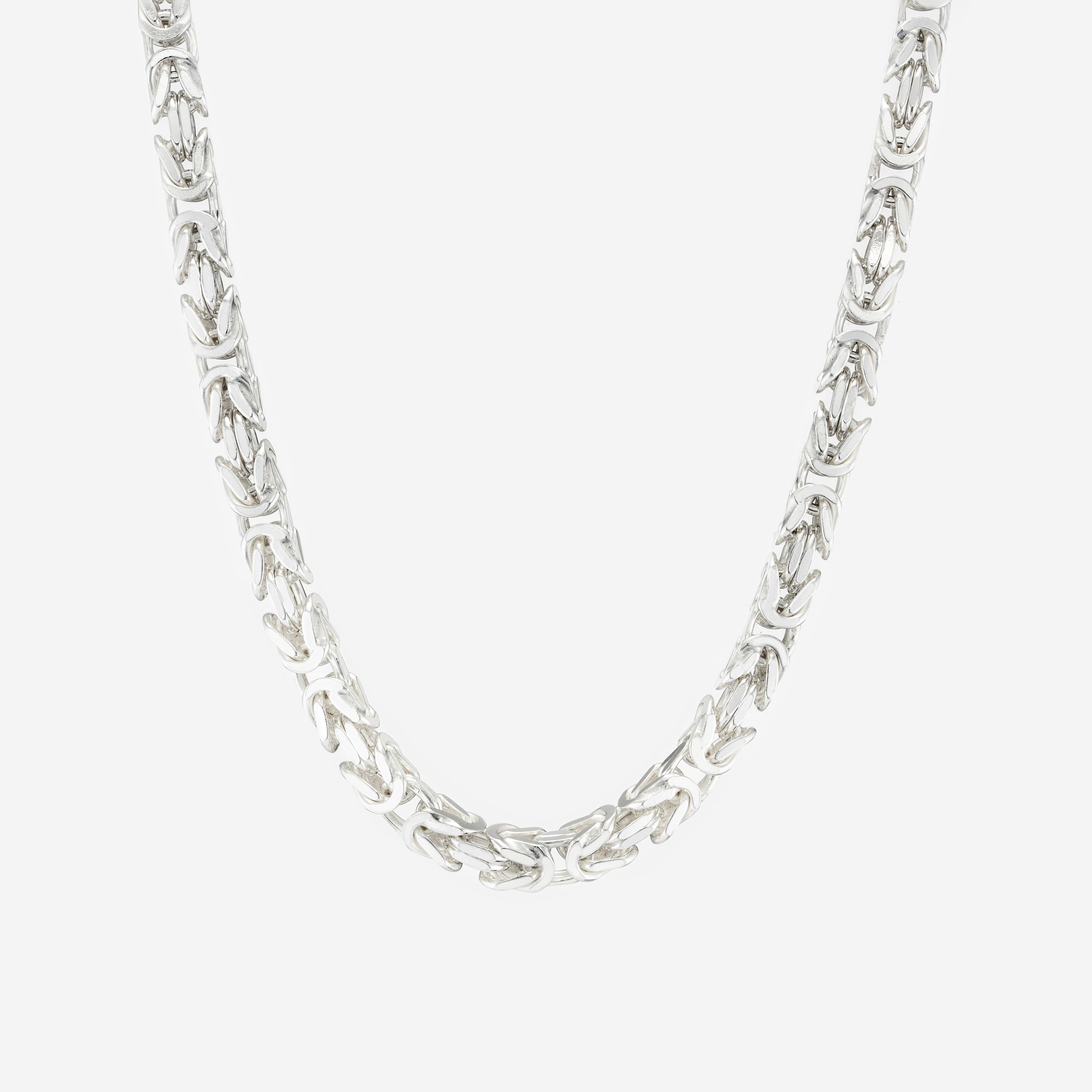 Shop Silver Necklace Chains Byzantine Chain Necklace